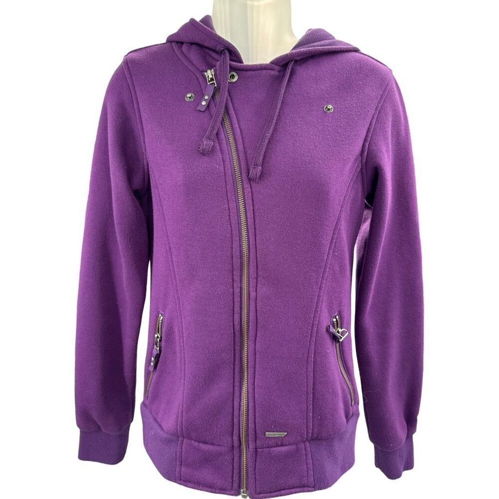 Sims Snowboarding Purple Moto Zip Hoodie Jacket Women’s Small Casual Streetwear‎
